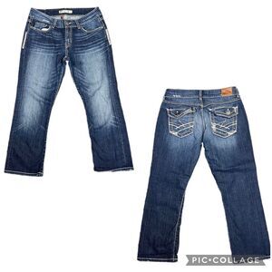 BKE Womens Culture Fit Denim Stretch Crop Capri Pants Jeans Size 30